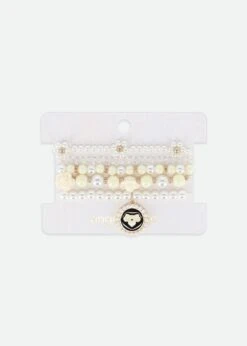 Pendant Bracelet Set Black/Snowdrop -Angels Face Negozio Charm Bracelet Snowdrop Front