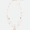 Pendant Necklace Pink/Snowdrop -Angels Face Negozio Charm Necklace Pink Front