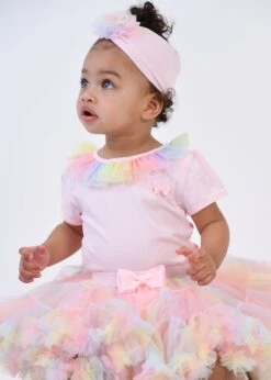 Clementine Rainbow Baby Set Pale Pink -Angels Face Negozio Clementine Babygrow Pale Pink Lifestyle 1