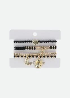 Cowgirl Bracelet Set Black -Angels Face Negozio Cowgirl Bracelet Black Card