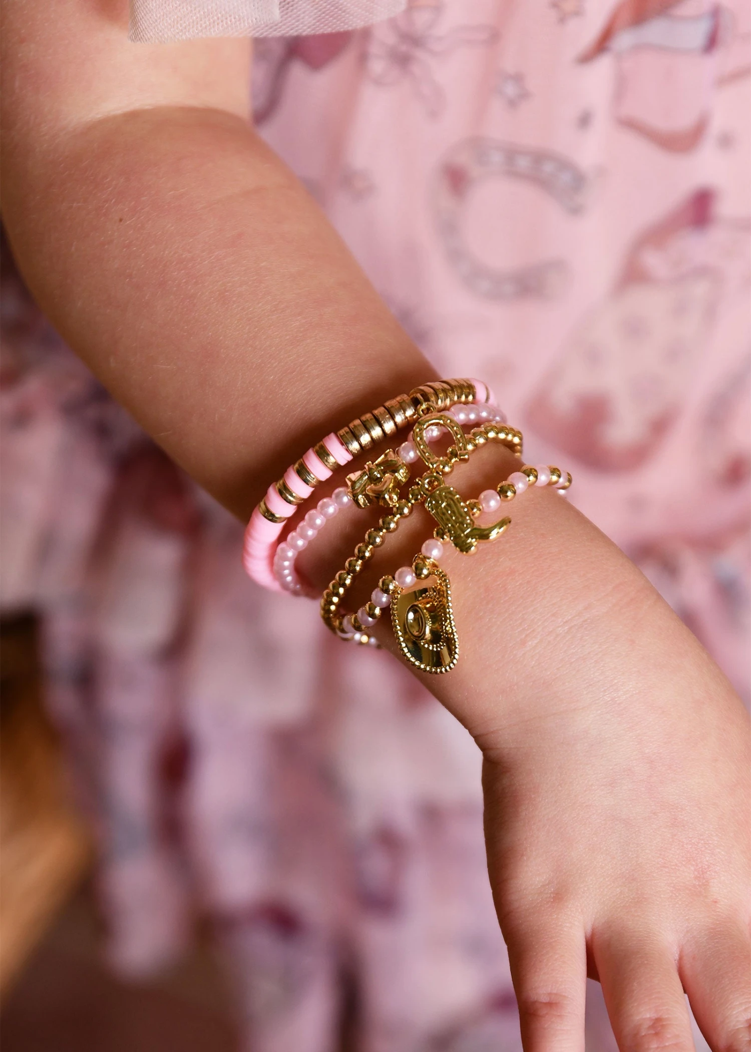 Cowgirl Bracelet Set Pink 4 Cowgirl Bracelet Set Pink - immagine 2