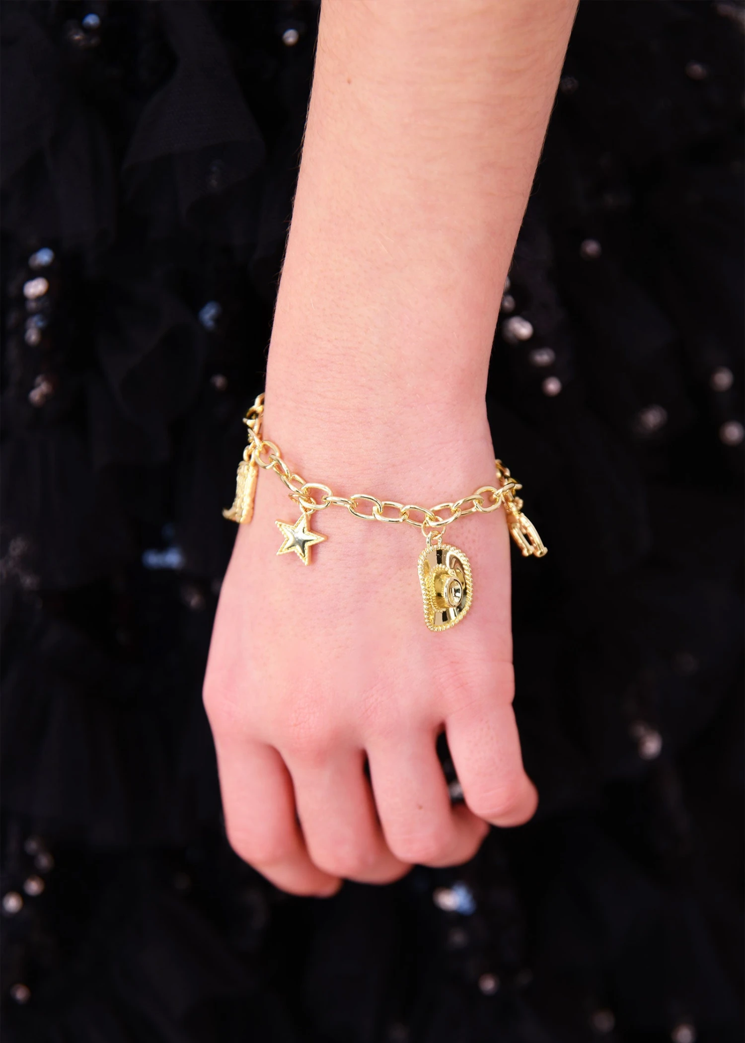Cowgirl Charm Bracelet Gold 4 Cowgirl Charm Bracelet Gold - immagine 2