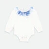 Cutie Blue Flower L/S Babygrow Snowdrop
