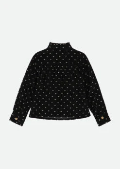 Dana Heart Blouse Black 9 Dana Heart Blouse Black -Angels Face Negozio Dana Shirt Black Back