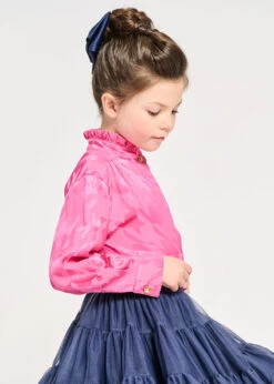 Dana Houndstooth Blouse Pop Pink -Angels Face Negozio Dana Shirt Pop Pink Lifestyle 3