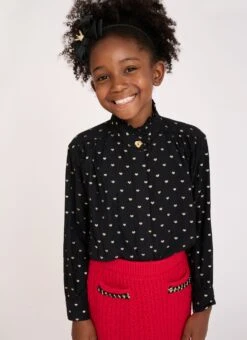 Dana Heart Blouse Black 8 Dana Heart Blouse Black -Angels Face Negozio Dana Blouse Black Lifestyle 1