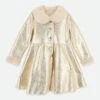Dazzle Metallic Fur Long Coat Gold -Angels Face Negozio Dazzle Coat Gold Front