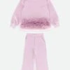 Deonne Tulle Trim Top And Jogger Set Lilac -Angels Face Negozio Deonne Tracksuit Lilac Front