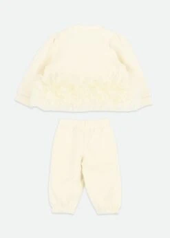 Deonne Tulle Trim Baby Tracksuit Vanilla 9 Deonne Tulle Trim Baby Tracksuit Vanilla -Angels Face Negozio DeonneBaby Tracksuit Vanilla Back