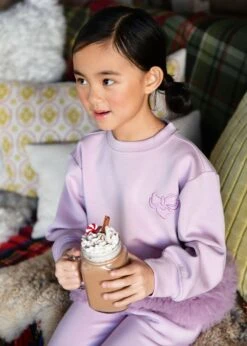 Deonne Tulle Trim Top And Jogger Set Lilac -Angels Face Negozio Deonne Tracksuit Burgundy Lifestyle 3