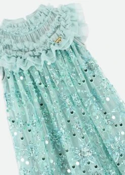 Dominique Flower Sequin Dress Duck Egg 12 Dominique Flower Sequin Dress Duck Egg -Angels Face Negozio Dominique Dress Duckegg Detail