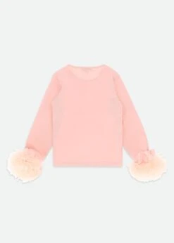 Dua Tulle Cuff Top Blush Pink 9 Dua Tulle Cuff Top Blush Pink -Angels Face Negozio Dua Top Blush Back