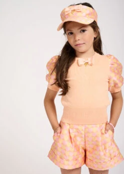 Ella Shorts Apricot Hearts -Angels Face Negozio Ella Apricot 1