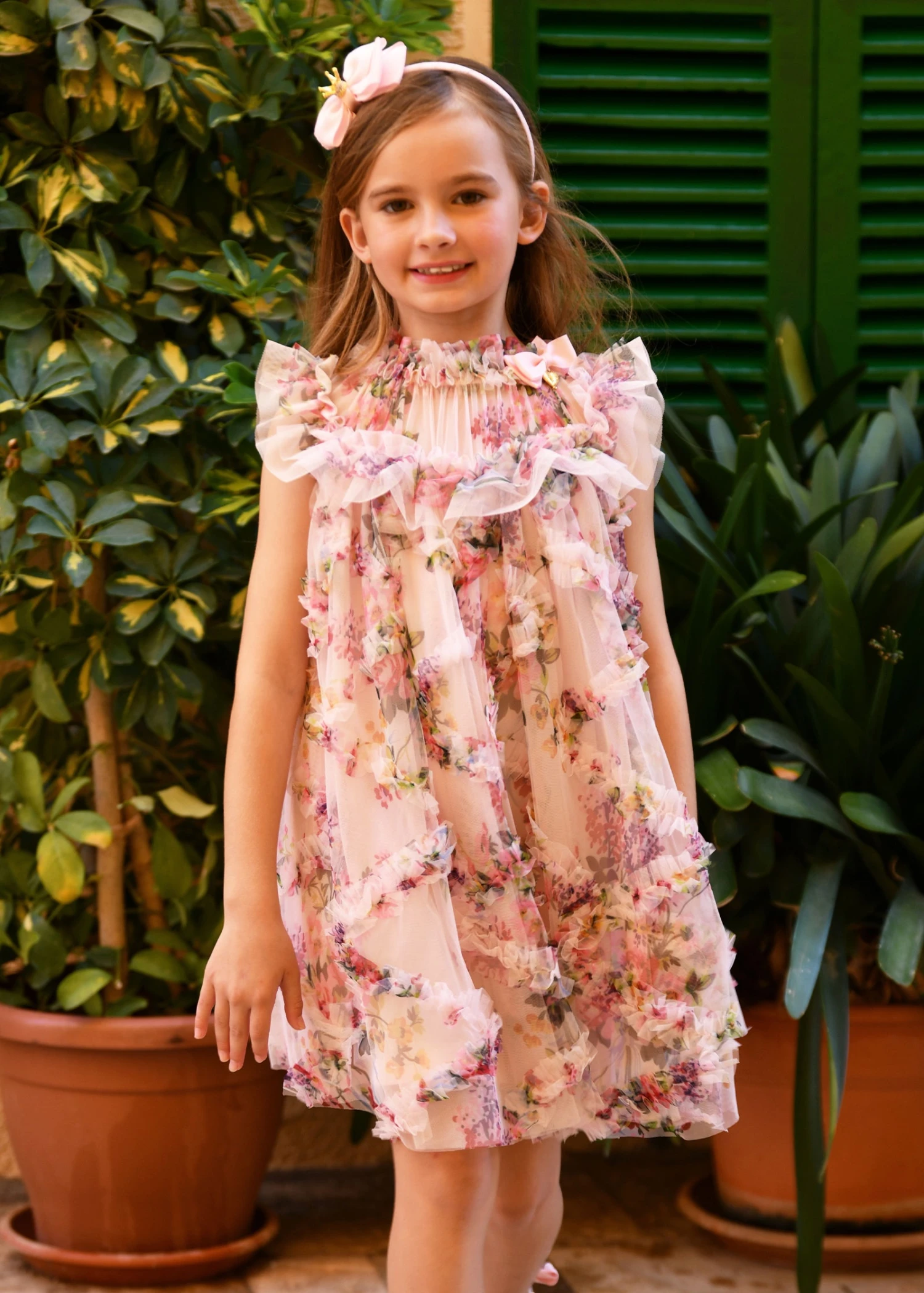 Elle Floral Tulle Dress Pale Pink 4 Elle Floral Tulle Dress Pale Pink - immagine 2