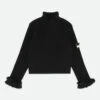 Elma Ribbed Jumper Black 1 Elma Ribbed Jumper Black -Angels Face Negozio Elma Jumper Black Front