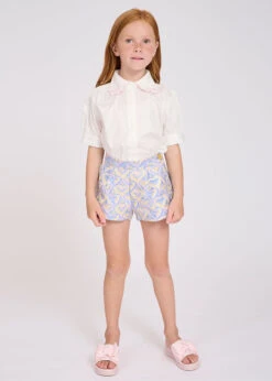 Elouise Sslv Blouse White Pink 9 Elouise Sslv Blouse White Pink -Angels Face Negozio Elouise Blouse Rose Lifestyle