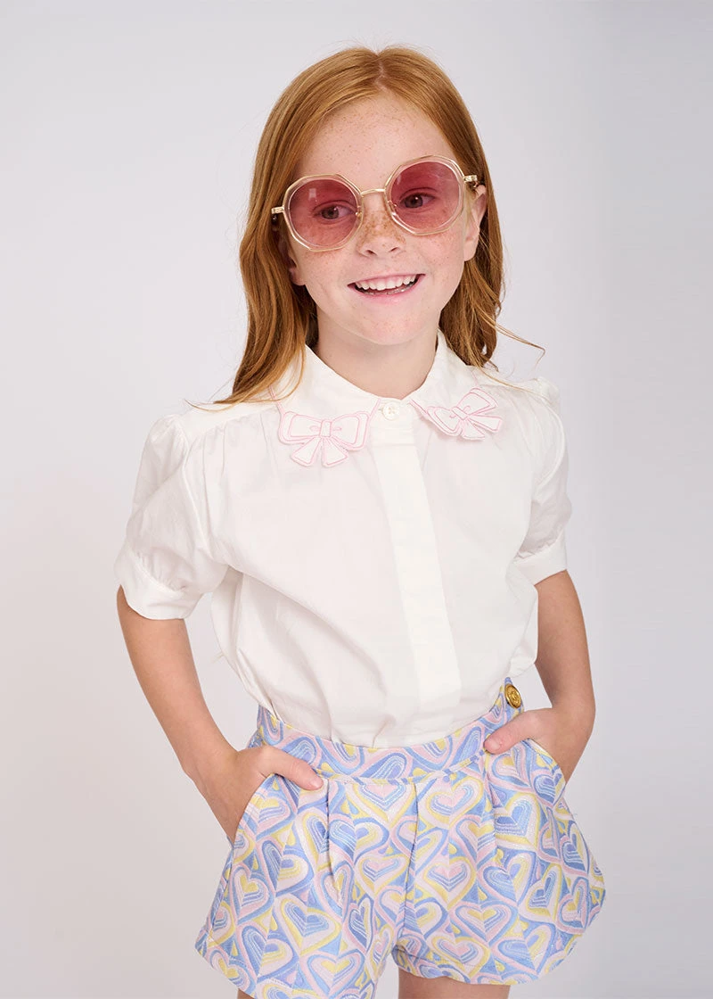 Elouise Sslv Blouse White Pink 6 Elouise Sslv Blouse White Pink - immagine 4