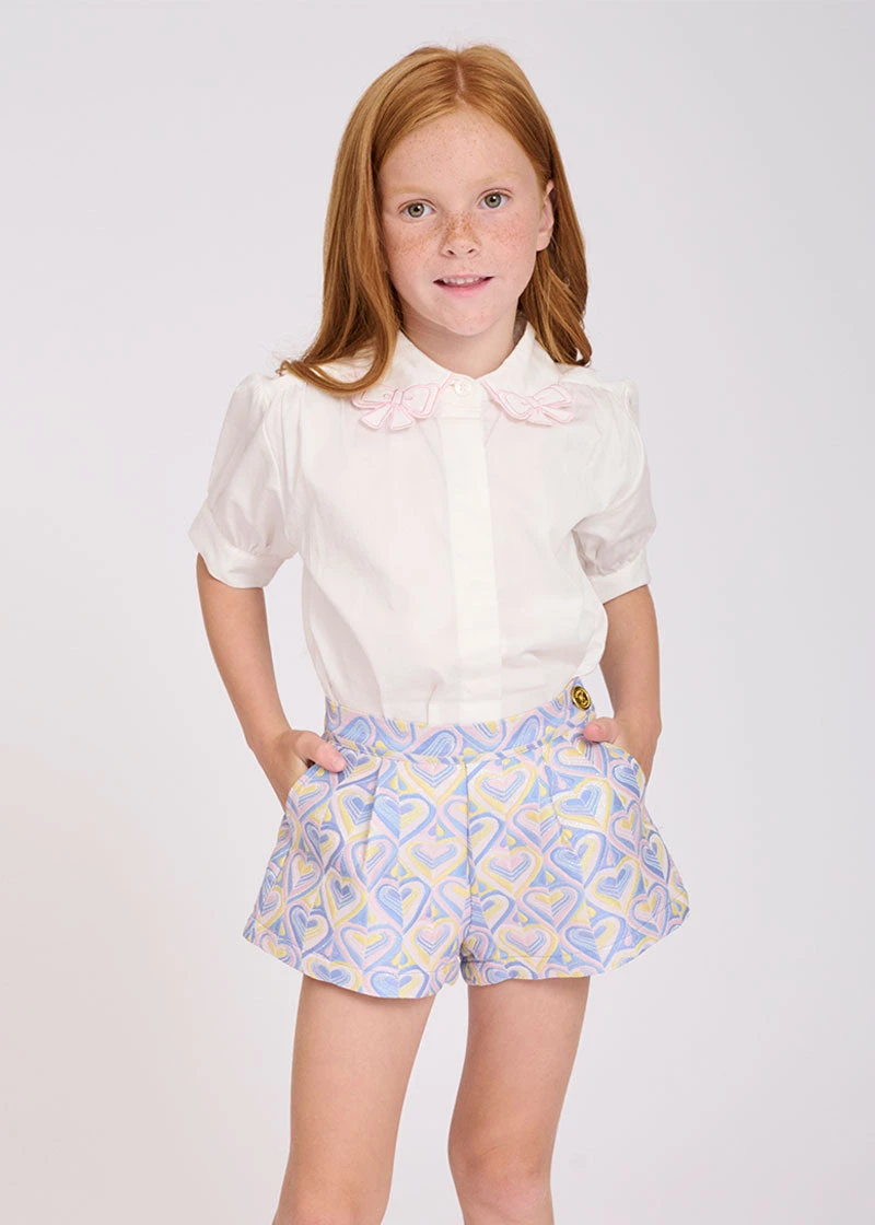 Elouise Sslv Blouse White Pink 4 Elouise Sslv Blouse White Pink - immagine 2