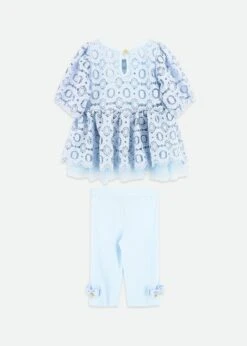 El Paso Top And Short Set Pale Blue 13 El Paso Top And Short Set Pale Blue -Angels Face Negozio Elpaso Set Blue Back