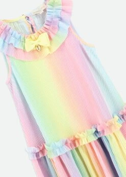 Ember Pleated Dress Rainbow -Angels Face Negozio Ember Dress Rainbow Detail