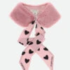 Emerline Faux Fur Collar Tea Rose
