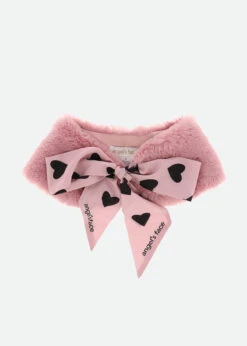 Emerline Faux Fur Collar Tea Rose -Angels Face Negozio Emerline Collar Tea Rose Front2