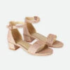 Erin Crystal Sandals Rose Gold 2 Erin Crystal Sandals Rose Gold -Angels Face Negozio Erin Heel Gold Front