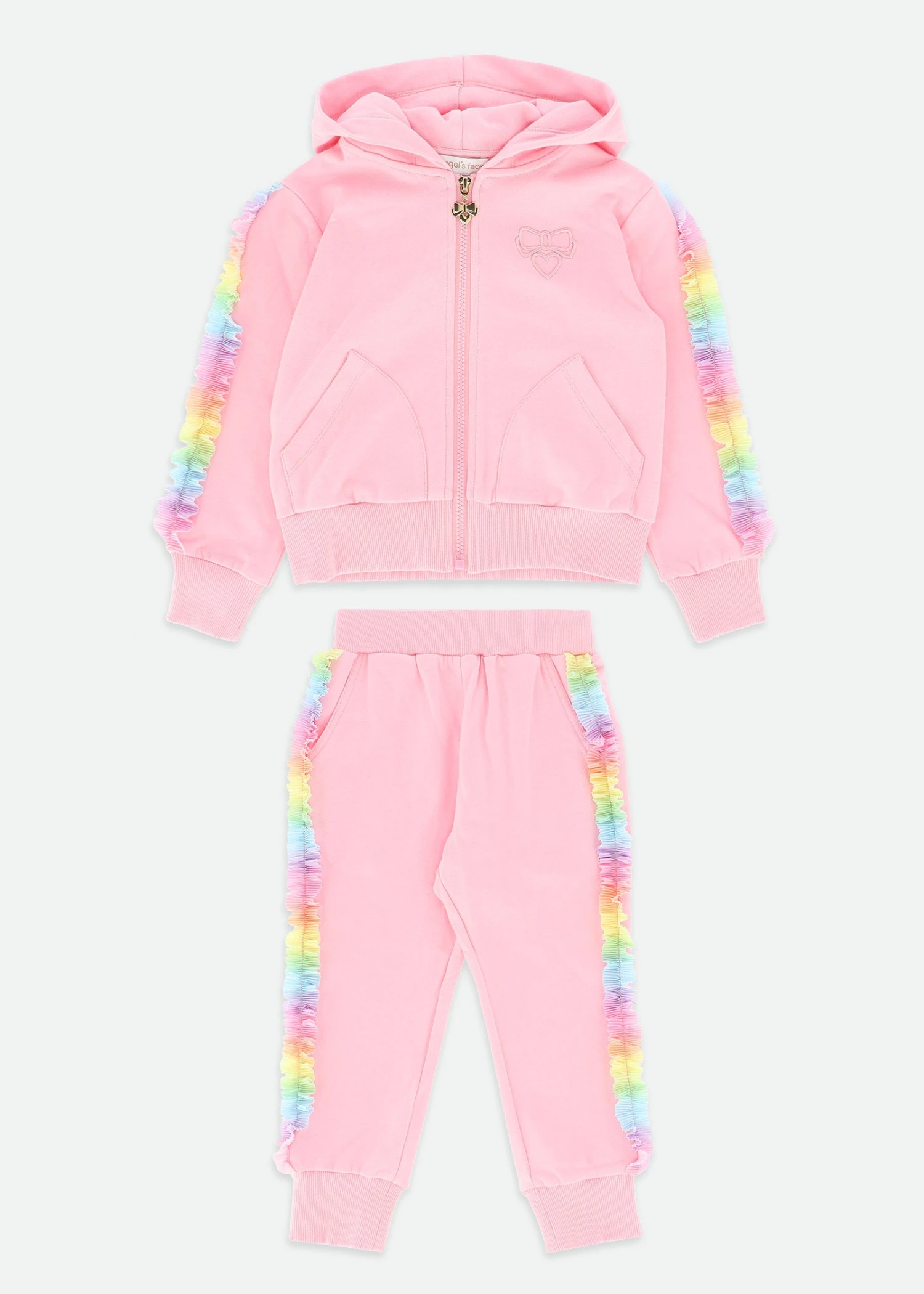 Estella Rainbow Trim Tracksuit Fairy Pink 3 Estella Rainbow Trim Tracksuit Fairy Pink