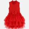 Eunice Knit Dress Red -Angels Face Negozio Eunice Dress Red Front
