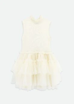 Eunice Knit Dress Vanilla -Angels Face Negozio Eunice Dress Vanilla Back