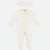Eve Babygrow Set Snowdrop -Angels Face Negozio Eve Babygrow Snowdrop Front