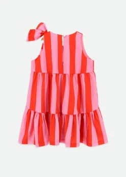 Fallon Striped Dress Pink/Red 11 Fallon Striped Dress Pink/Red -Angels Face Negozio Fallon Dress RedPink Back