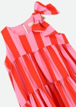 Fallon Striped Dress Pink/Red 10 Fallon Striped Dress Pink/Red -Angels Face Negozio Fallon Dress RedPink Detail