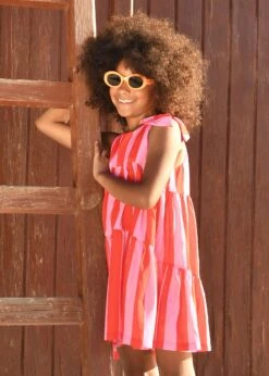 Fallon Striped Dress Pink/Red 9 Fallon Striped Dress Pink/Red -Angels Face Negozio Fallon Dress Pink Red Campaign 1