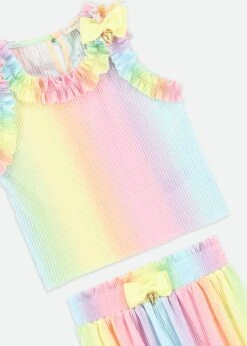 Fortunate Top And Shorts Set Rainbow -Angels Face Negozio Fortunate Set Rainbow Detail