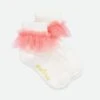 Frilly Socks Snowdrop Coral -Angels Face Negozio Frilly Sock Coral Front cc006778 bc28 4408 a873 8ed71dbf3e74