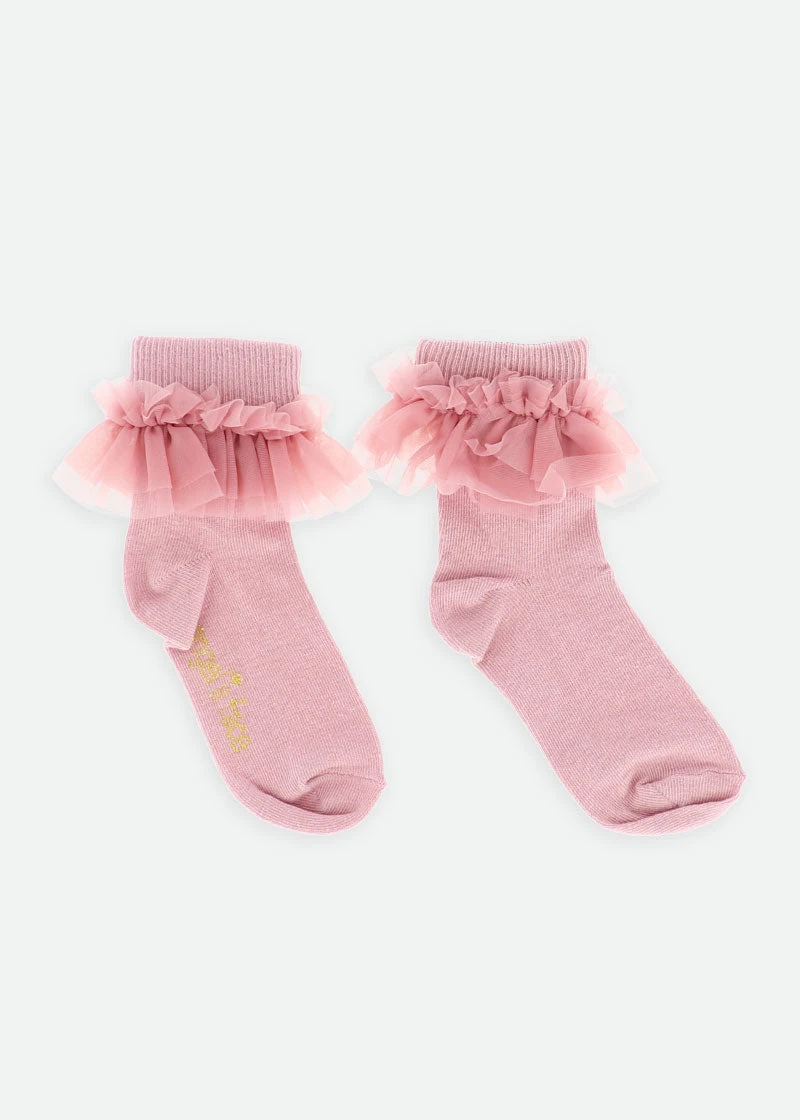 Frilly Socks Tea Rose 3 Frilly Socks Tea Rose