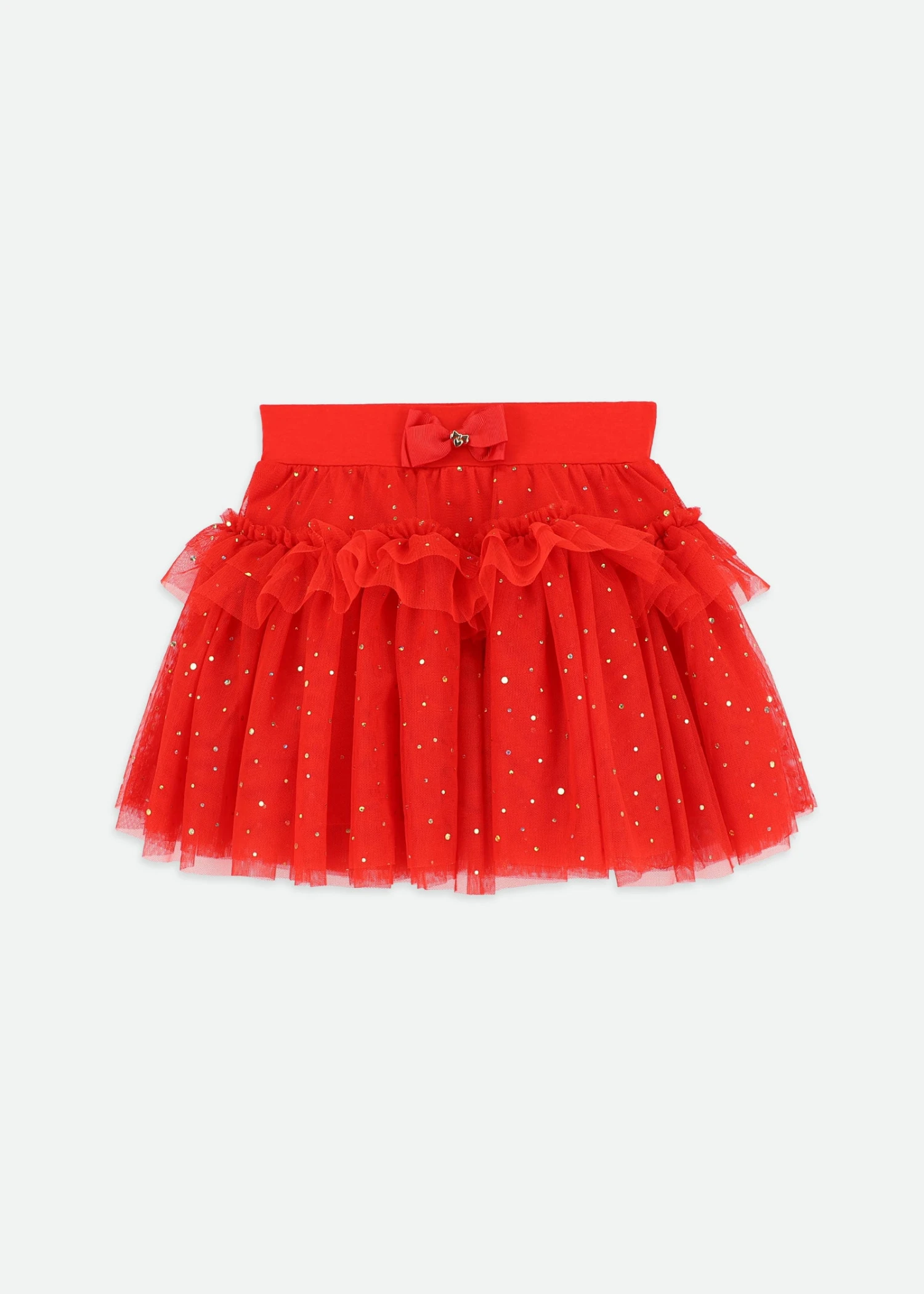 Georgian Gold Dot Skirt Fiery Red 3 Georgian Gold Dot Skirt Fiery Red