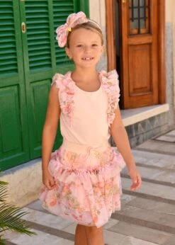 Georgian Primrose Skirt Peach -Angels Face Negozio Georgian Skirt Peach Campaign 1