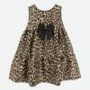Georgie Leopard Tiered Dress Black