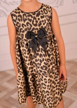 Georgie Leopard Tiered Dress Black -Angels Face Negozio Georgie Dress Leopard Lifestyle 4