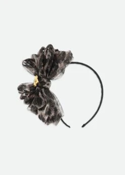 Gladys Bow Aliceband Black Leopard