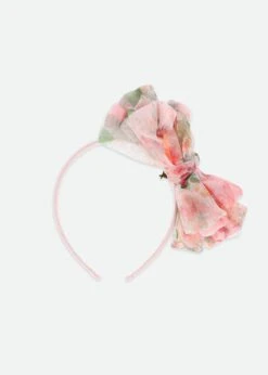 Gladys Flower Tulle Headband Peach -Angels Face Negozio Gladys Headband Peach Back