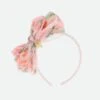 Gladys Flower Tulle Headband Peach
