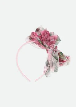 Gladys Roses Tulle Headband Pink 7 Gladys Roses Tulle Headband Pink -Angels Face Negozio Gladys Headband Pink Back