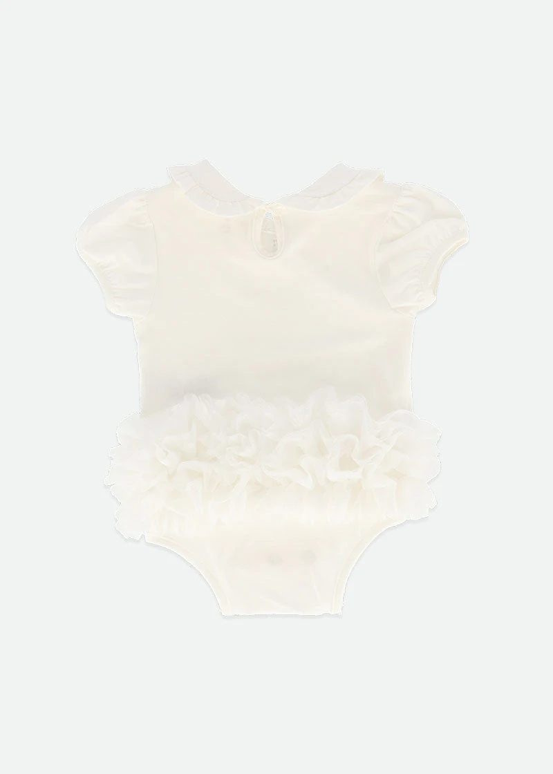 Gwyneth Baby Ruffle Onesie Snowdrop 4 Gwyneth Baby Ruffle Onesie Snowdrop - immagine 2