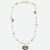 Heart And Pearl Necklace Snowdrop/Gold -Angels Face Negozio Heart Necklace Snowdrop Front