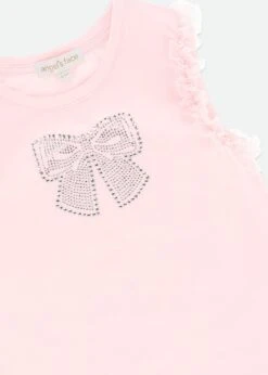 Houston Crystal Bow Top Pale Pink 8 Houston Crystal Bow Top Pale Pink -Angels Face Negozio Houston Top Pink Detail