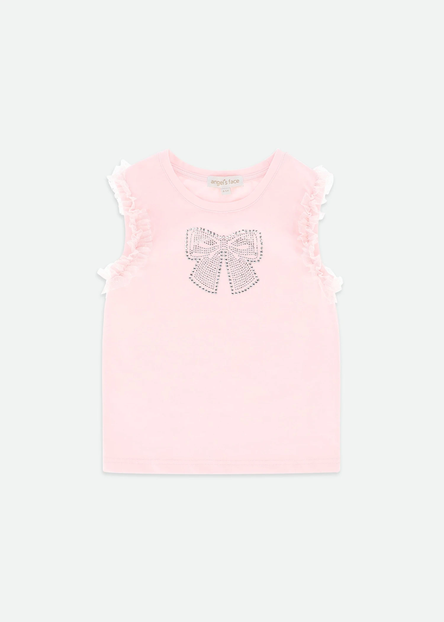 Houston Crystal Bow Top Pale Pink 3 Houston Crystal Bow Top Pale Pink