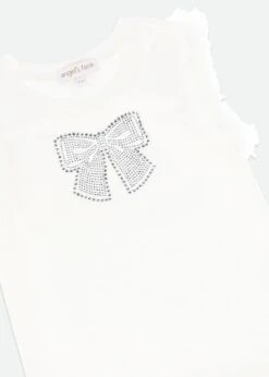 Houston Crystal Bow Top Snowdrop -Angels Face Negozio Houston Top Snowdrop Detail